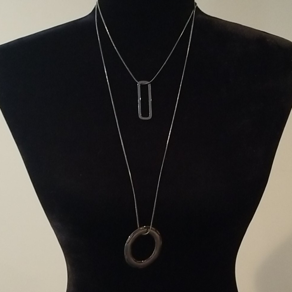 New Dark Double Chain Necklace